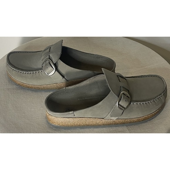Birkenstock Buckley Clogs Women's US 6–6.5 Dove Gray New Buck Leather - Picture 4 of 9